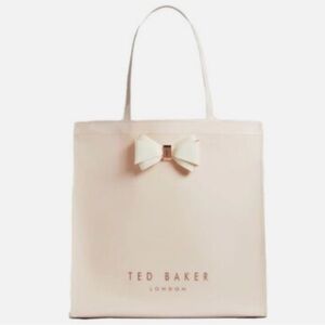 Ted Baker London Alacon Plain Bow Large Icon Bag Shopper Tote in Ivory.